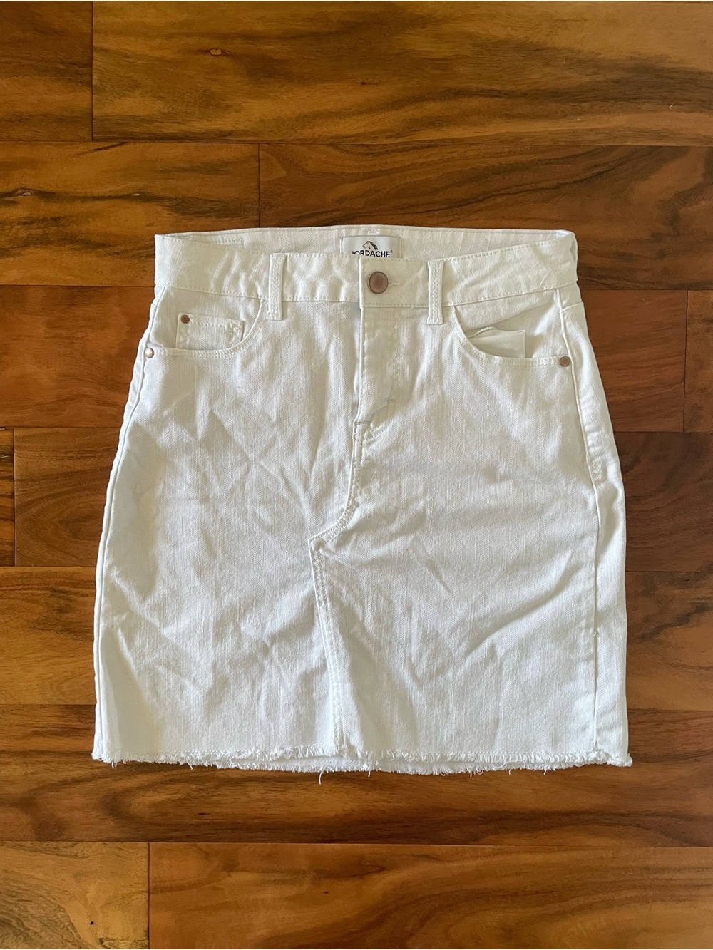 Jordache White Denim Mini Skirt